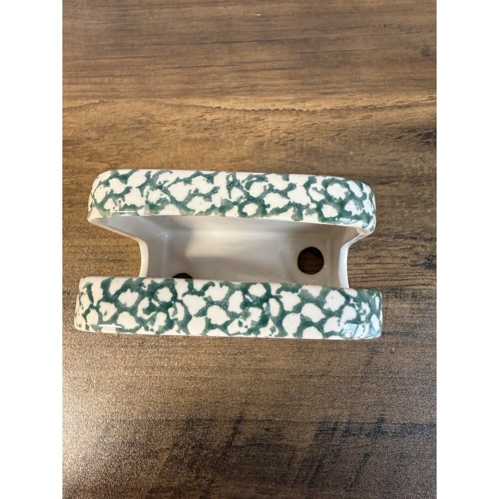 VTG Salt Pepper Shakers Napkin Holder Country Green Heart Sponge‎ Painted - Picture 7 of 13